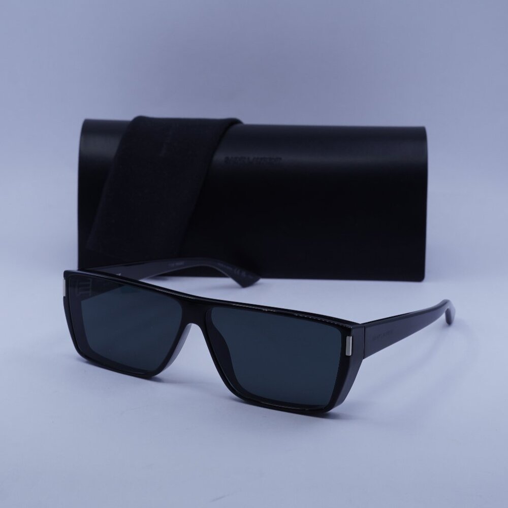 Saint Laurent SL 757 001 Square Sunglasses - Black/Grey